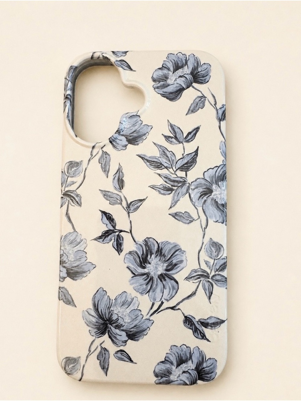 Casely iPhone 16 - Blue and White floral (Great Condition)